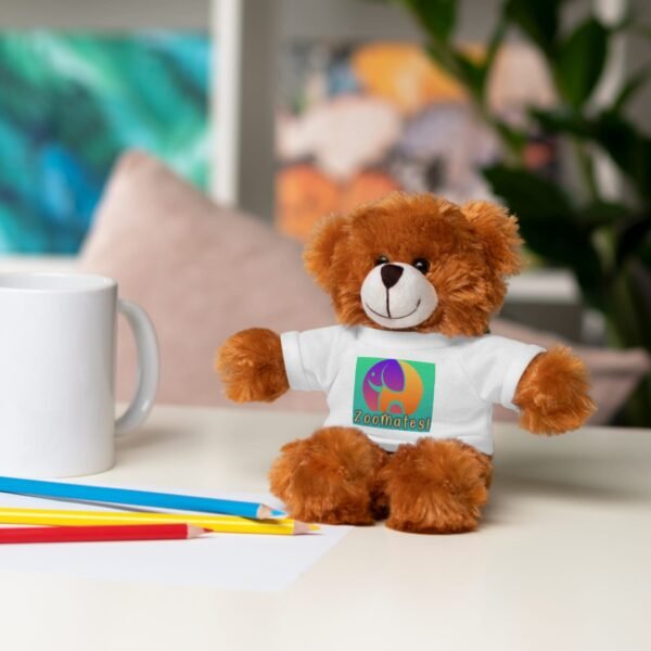 Cute ZooMates! Stuffed Animals with Tee-6 fun animals to choose from-Panda, Lion, Bunny, Bear, Jaguar, and Sheep. - Image 3
