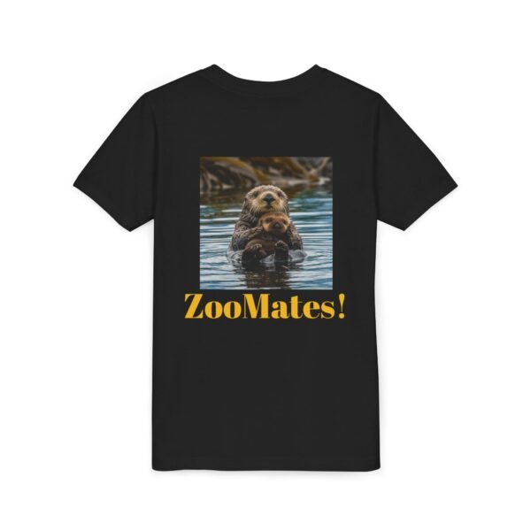 Youth Short Sleeve Tee with ZooMates! design and Sweet Sea Otter with Its Baby - Image 8