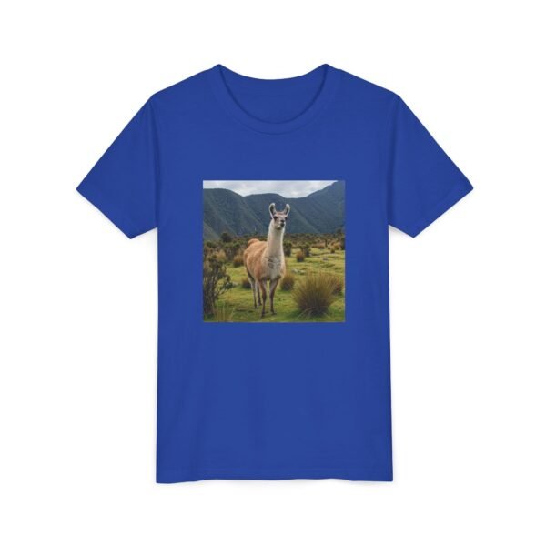 Youth Short Sleeve Tee with ZooMates! design and Lovable Llama - Image 3