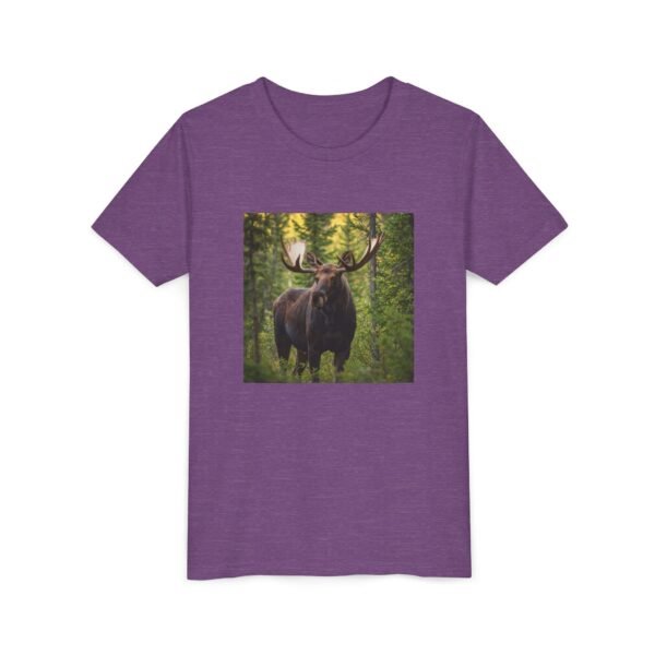 Youth Short Sleeve Tee with ZooMates! design and Massive Moose in Woods - Image 7
