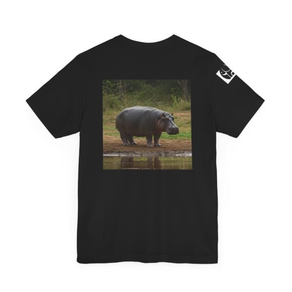 Adult Soft Unisex Tee With Happy Hippopotomus Theme - 'ZooMates!' Shirt - Image 12