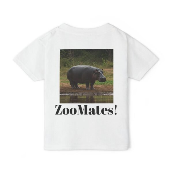 Toddler ZooMates! Adventure T-Shirt - Design with Happy Hippopotamus - Image 2