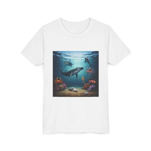 Youth Short Sleeve Tee with ZooMates! Open Ocean Animals Design - Image 7