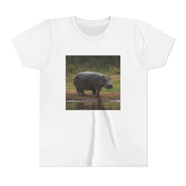 Youth Short Sleeve Tee with ZooMates! design and Happy Hippopotamus - Image 9