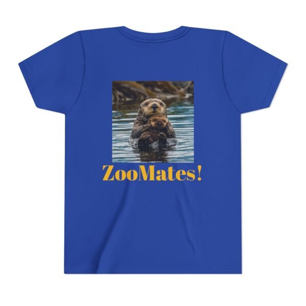 Youth Short Sleeve Tee with ZooMates! design and Sweet Sea Otter with Its Baby - Image 26
