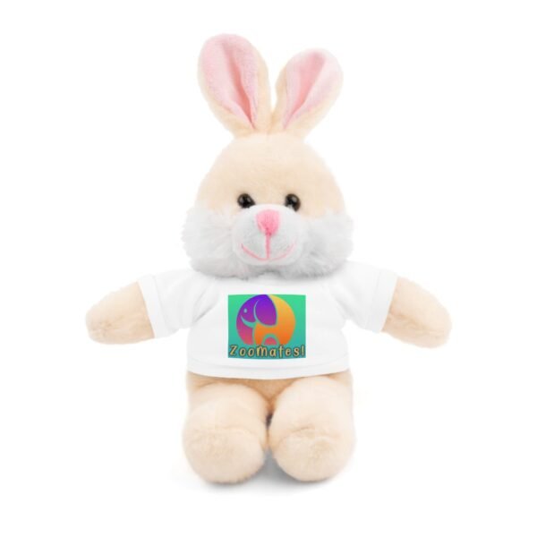 Cute ZooMates! Stuffed Animals with Tee-6 fun animals to choose from-Panda, Lion, Bunny, Bear, Jaguar, and Sheep. - Image 4