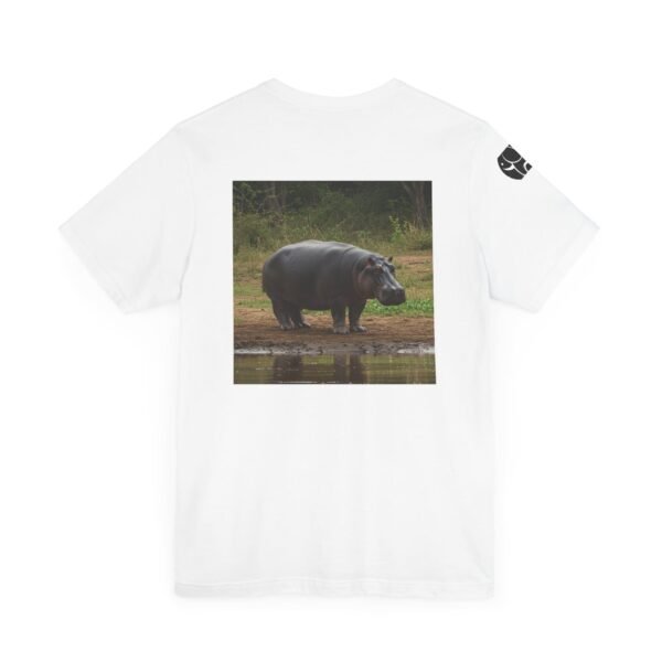 Adult Soft Unisex Tee With Happy Hippopotomus Theme - 'ZooMates!' Shirt - Image 16