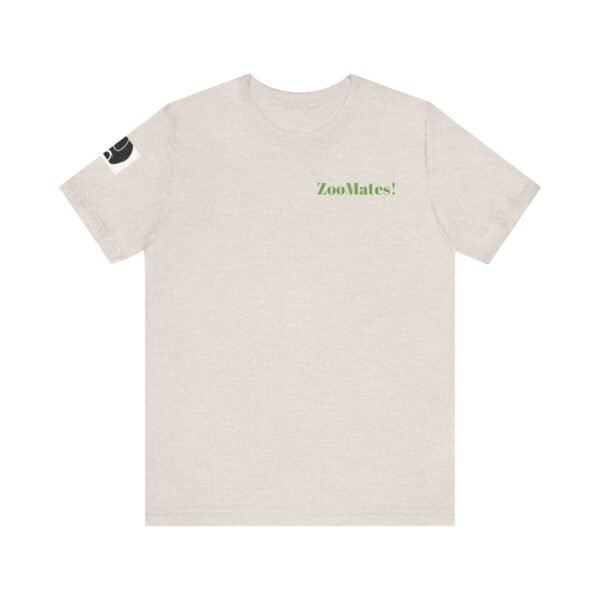 Adult Soft Unisex Tee With Happy Hippopotomus Theme - 'ZooMates!' Shirt - Image 2