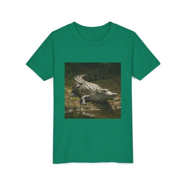 Youth Short Sleeve Tee - 'ZooMates!' Curious Crocodile Graphic Design Tee - Image 15
