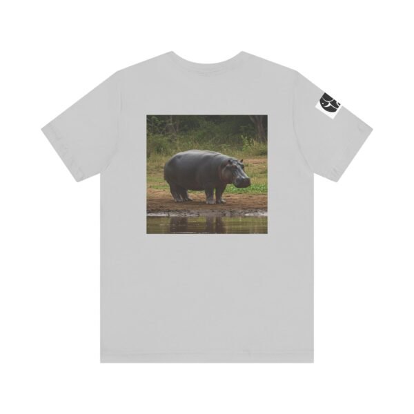 Adult Soft Unisex Tee With Happy Hippopotomus Theme - 'ZooMates!' Shirt - Image 26