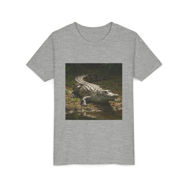 Youth Short Sleeve Tee - 'ZooMates!' Curious Crocodile Graphic Design Tee - Image 3