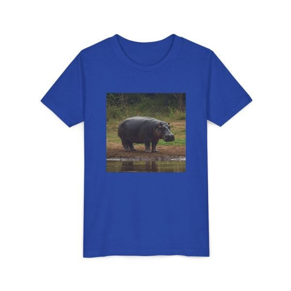 Youth Short Sleeve Tee with ZooMates! design and Happy Hippopotamus - Image 7